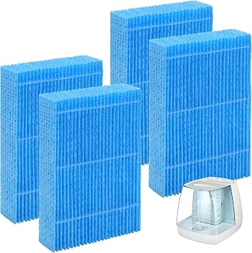 4-Pack WF813 EQWF813 Humidifier Filters, Blue Spunlace Washable Wick, Compatible with Equate EQWF813, Relion RCM-832 RCM-832N, ProCare PCCM-832N Cool Mist Humidifier