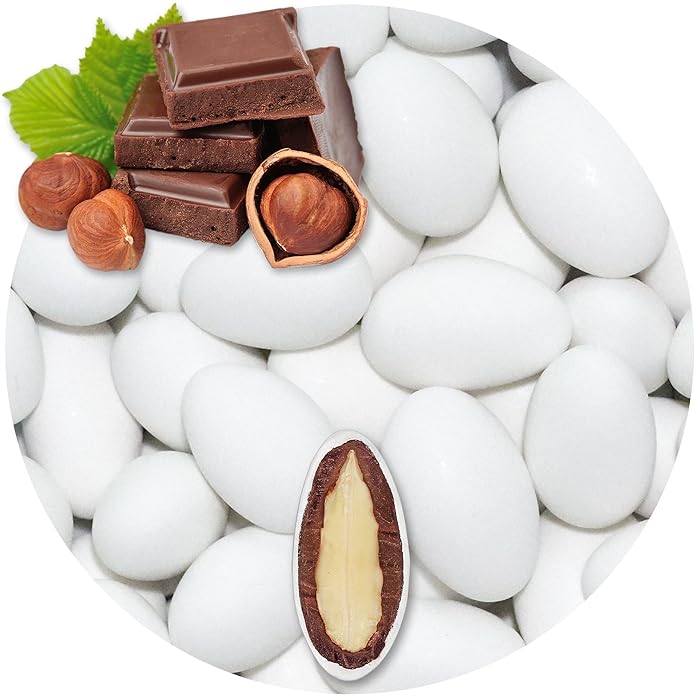 Buy EinsSein 0,5kg Sugared Almonds Chocolate Nougat White matt