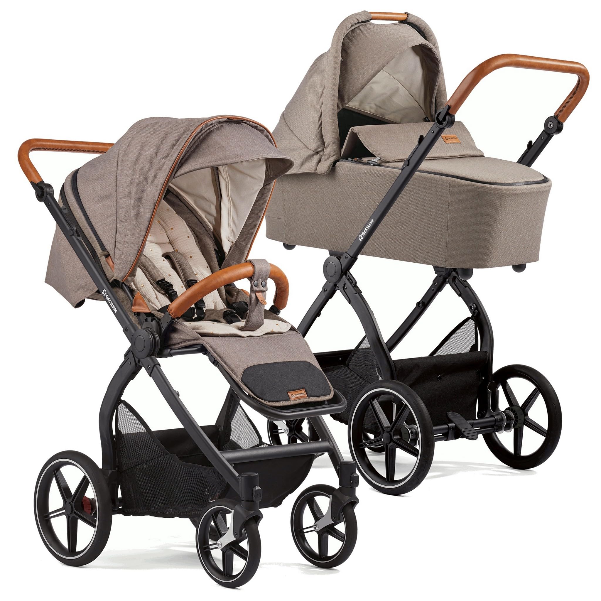 Gesslein Kombi-Kinderwagen FX4 Swing 2in1 Kinderwagen-Set inkl. Babywanne Panorama Lyx