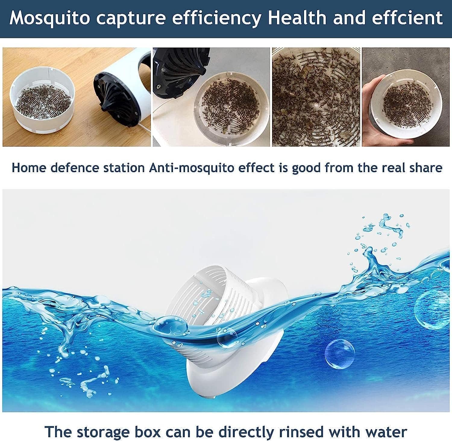 Asesino de Mosquitos, Asesino de Mosquitos eléctrico USB, Lámpara LED UV para Mosquitos, Repelente de Mosquitos silencioso para Uso en Interiores y Exteriores