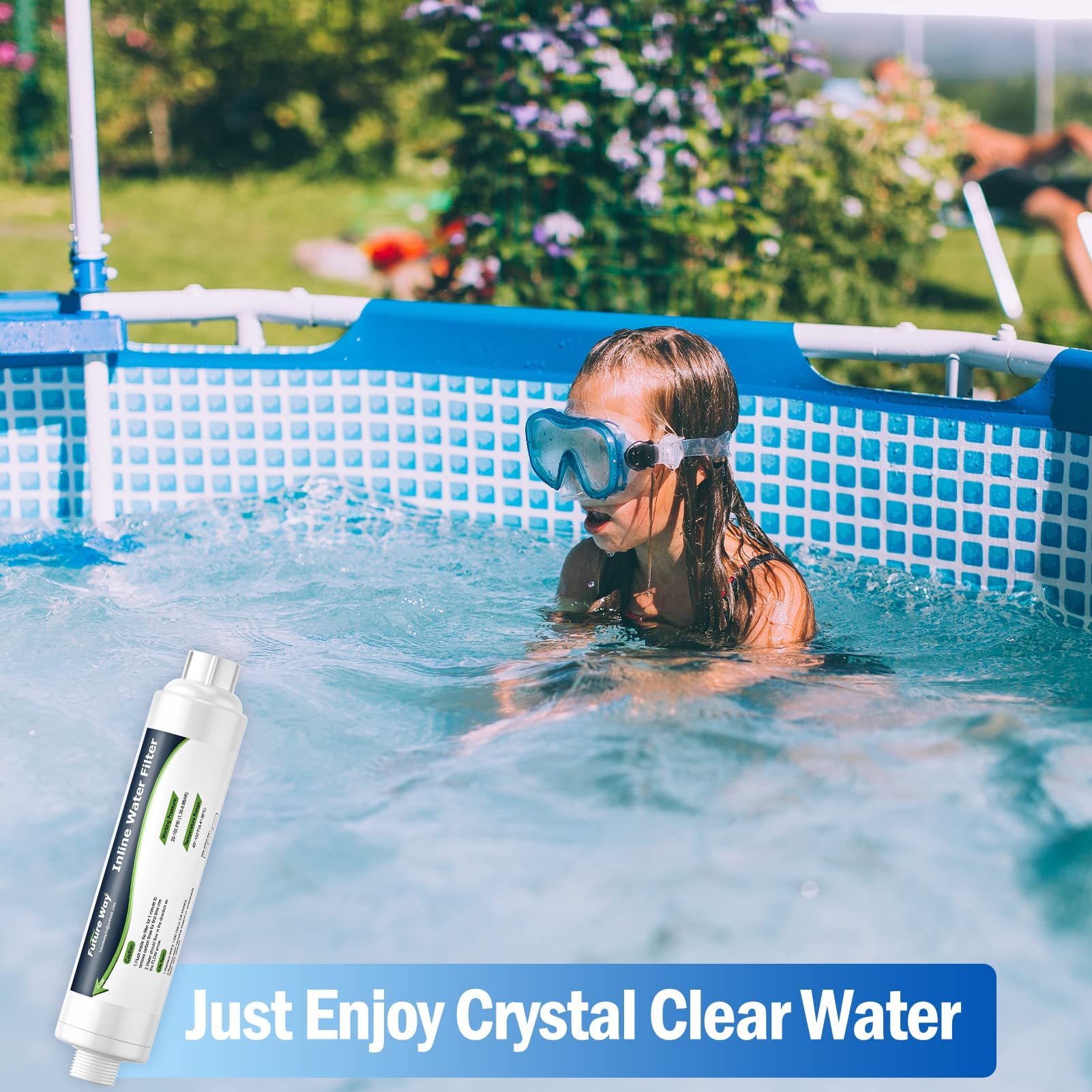 Gartenschlauchfilter Für Pool & Whirlpool – NSF-zertifiziert, Reduziert Chlor, Sedimente & Gerüche, Für Bis Zu 8.000 Gallonen