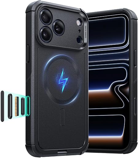 ESR for iPhone 17 Pro Case, for MagSafe, Rugged, Black | Camera Control, 7X Military-Grade Drop Protection, Magnetic Phone Case, Shockproof, Dustproof Port Cover, Secure Grip