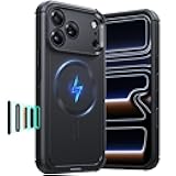 ESR for iPhone 17 Pro Max Case, 7X Military-Grade Drop Protection, Shock-Absorbing Rugged Cover with Camera Control Button, MagSafe Accessories Compatible, Cyber Series, Black