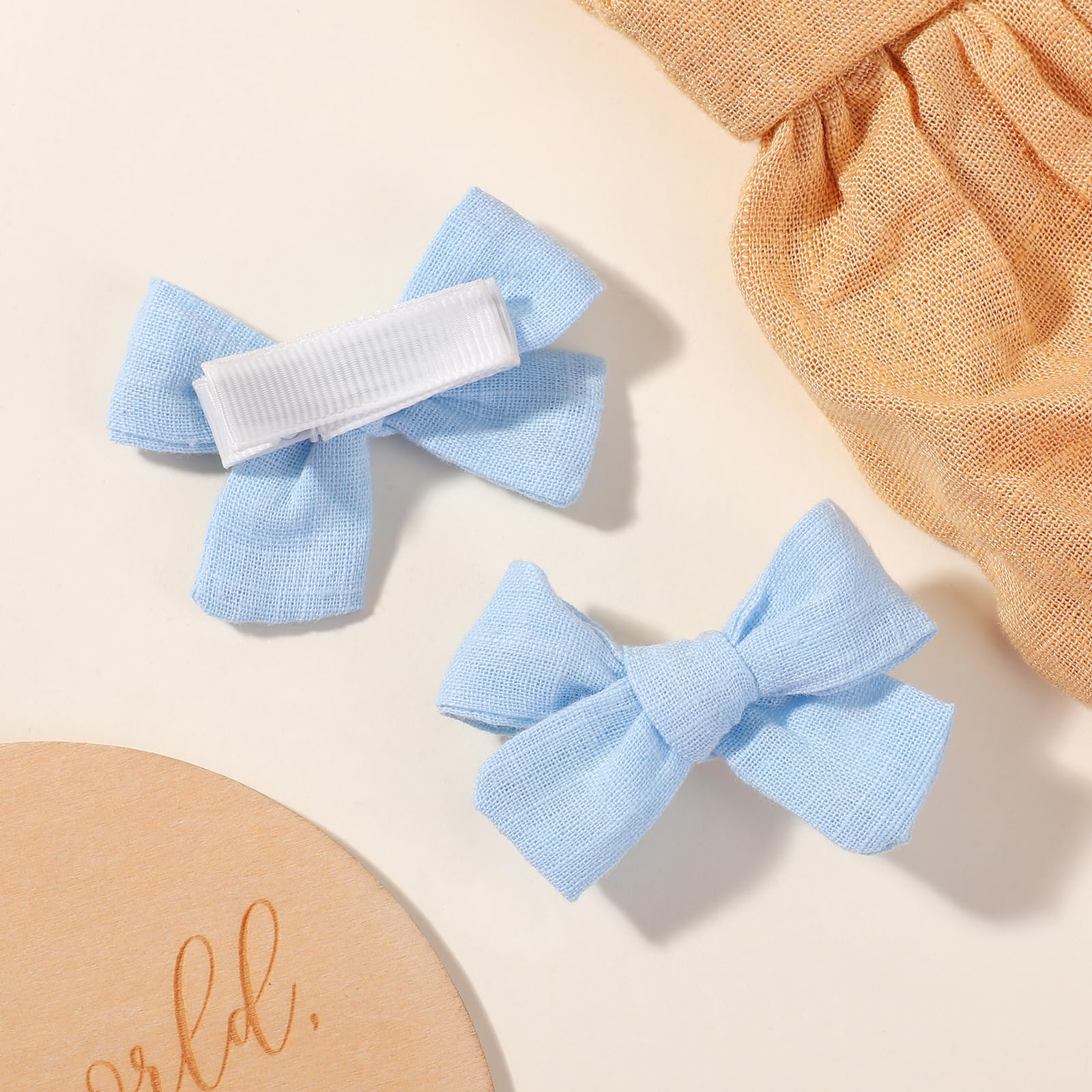 Jollybows 20pzas Lazos Pelo Niña, 5cm Lazos de Coletas Completamente Forrados Pinza Accesorios para Cabello para Niños Pequeñas Niñas