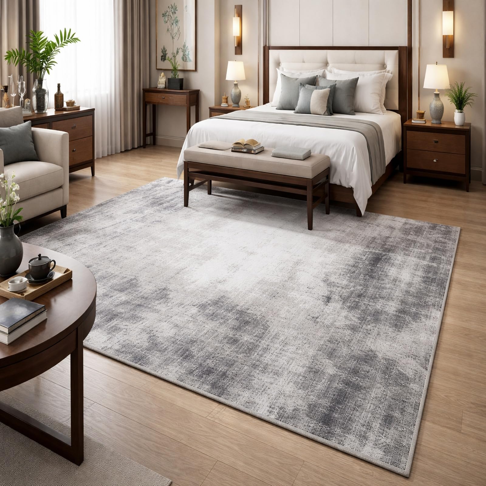 Alfombras de pelo corto 100 x 160 cm para sala de estar modernas lavables