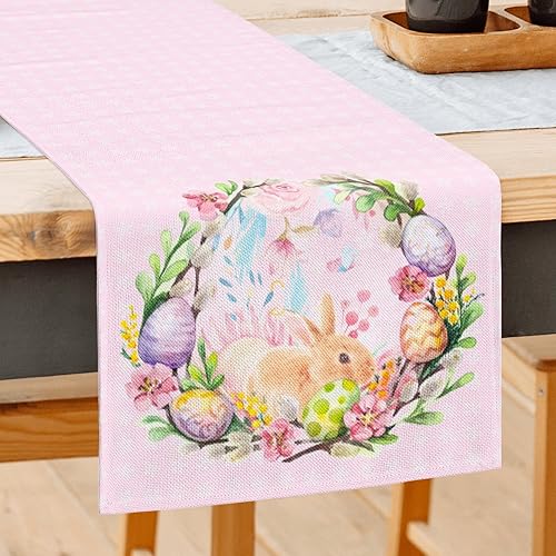 Miniatura 25 de JOOCAR Telas de tapicería de búfalo verde a cuadros Luck Sharmrock San Patricio, camino de mesa de 72 pulgadas de largo, gnomo de amor, camino