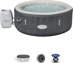 Bestway SaluSpa Hot Springs Inflatable Hot Tub, Fits Up to 2-4 Persons, Energy-Efficient Portable Spa, Outdoor Blow Up Hottub for Backyard, 120 AirJets, 71