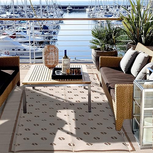 Miniatura 157 de SAND MINE Alfombras reversibles, alfombra de paja de plástico, alfombra de área moderna, alfombra de pavimento grande y alfombra para exteriores