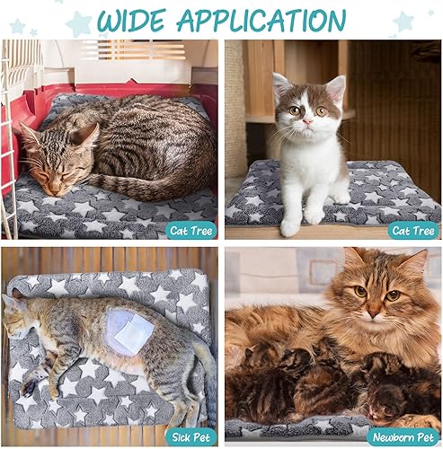 Miniatura 6 de VitalCozy Paquete de 2 tapetes autocalentables para gatos, almohadilla autocalentable, reversible, lavable a máquina, refleja el calor corporal,