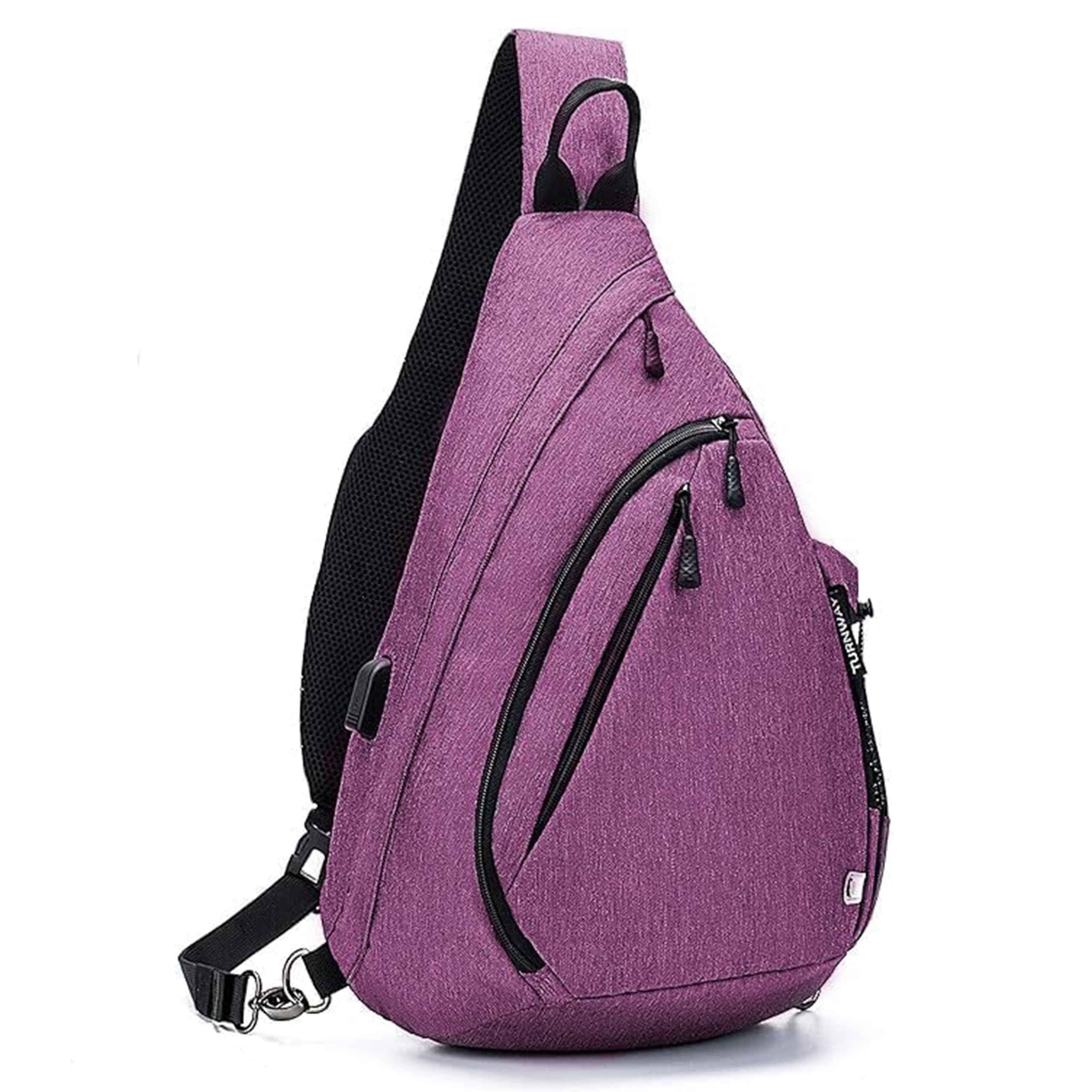 TurnWay Sac à bandoulière étanche avec port de charge USB pour voyage, randonnée, cyclisme