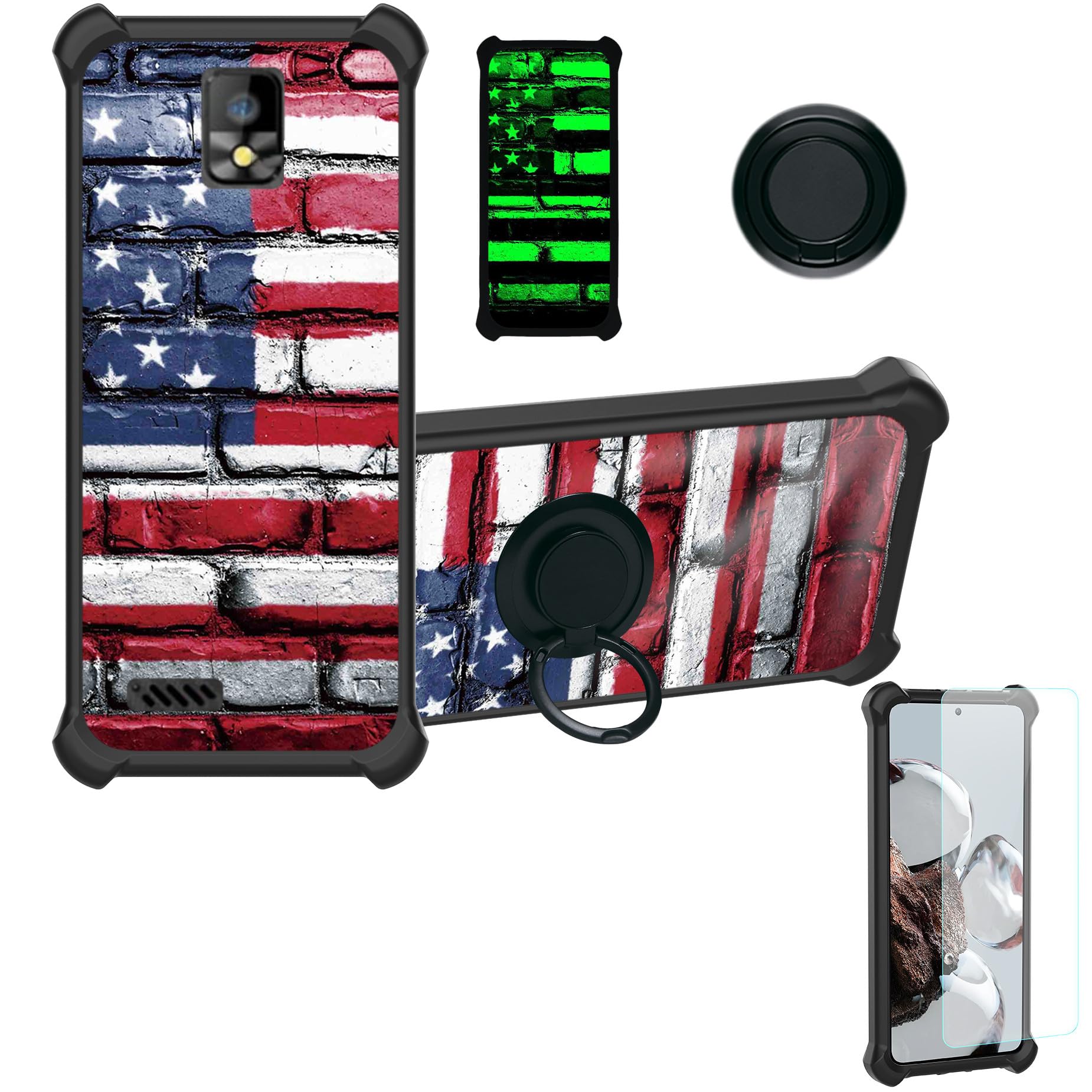 jioeuinly HotPepper Panca Case Compatible for Hot Pepper Panca Tepin Phone Case Cover [with Tempered Glass Screen Protector][Hard PC + Soft Silicone][