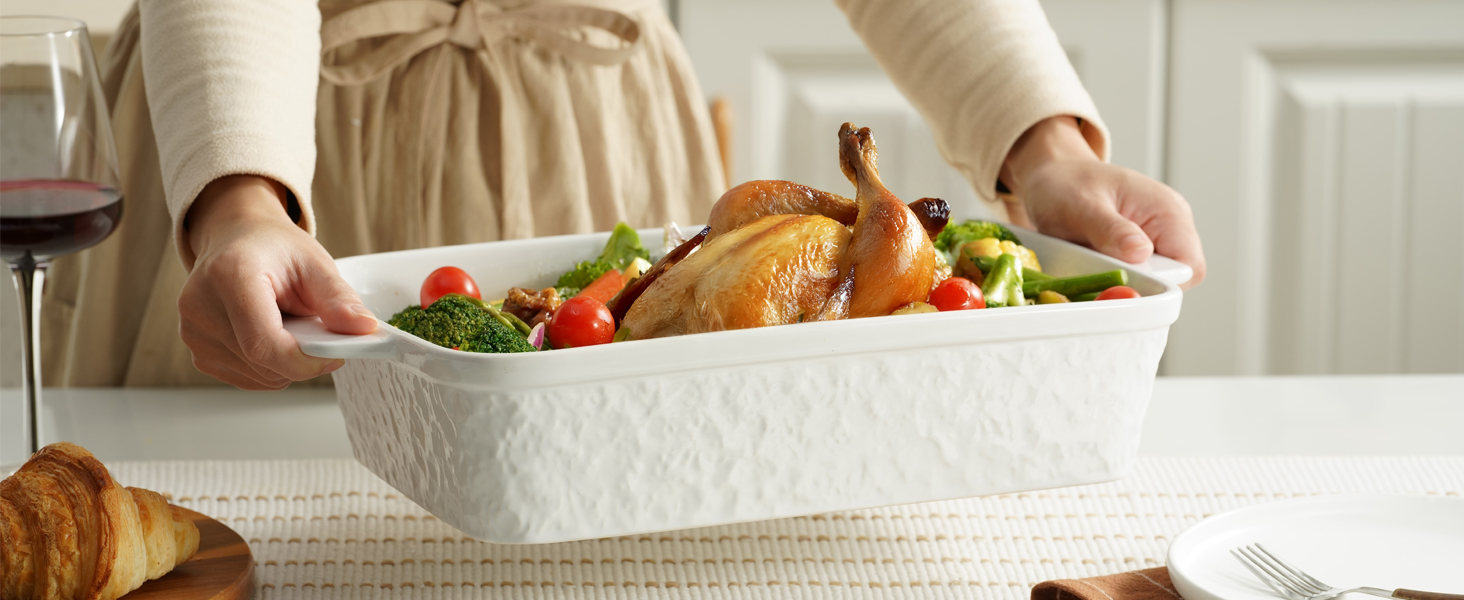 Amazon.com: Dafuceramic Casserole Dish for Oven, 4.2 QT Baking