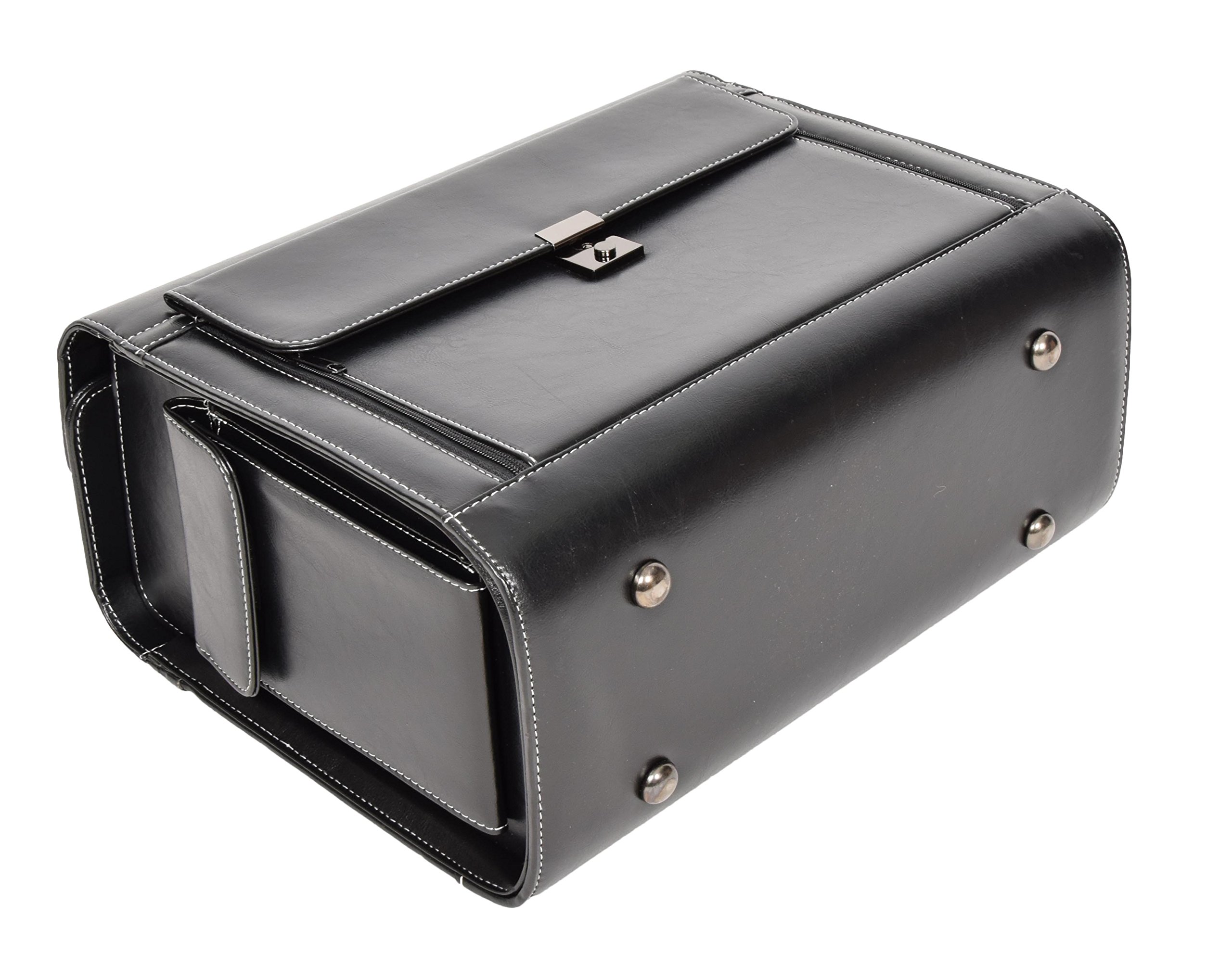 Borse Pilota del Viaggio PC Portatile Medico Borsa Rep Ventiquattrore Lucchetto a Combinazione HOL3196 Nero