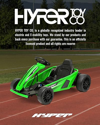Miniatura 6 de Hyper Juguetes 24V Go Kart Ride On (verde)