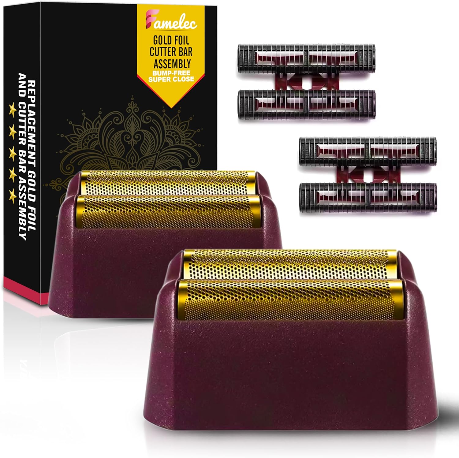 2 Pack for Wahl Shaver Foil Replacement Professional 5 Star Series Finale Shaver, Fit for Foil Cutter Bar Assembly Gold Super Close Shaving Models 7031-100 7043-100 7031-200