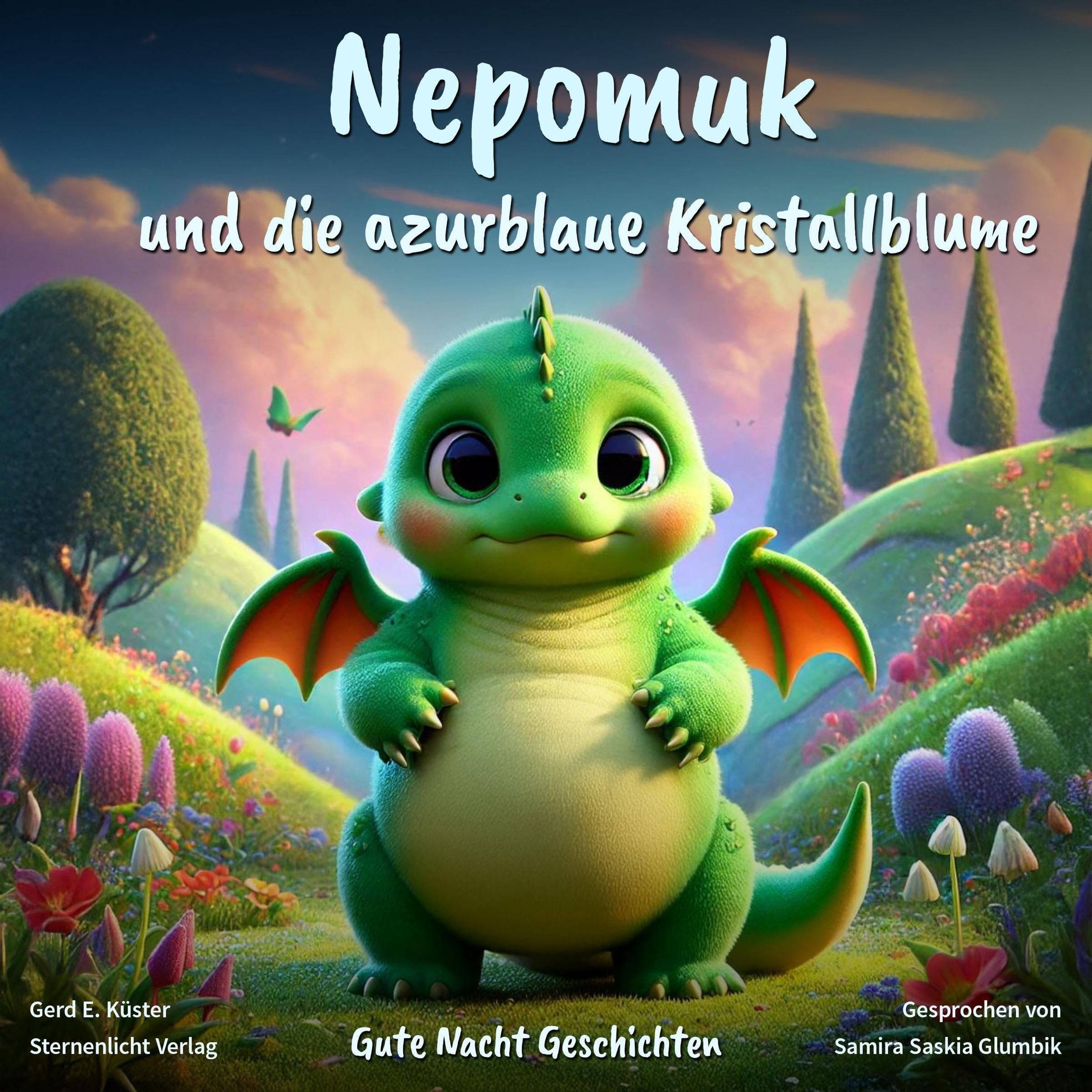 Cover art for Gute Nacht Geschichten: Nepomuk und die azurblaue Kristallblume [Good Night Stories: Nepomuk and the Azure Crystal Flower]