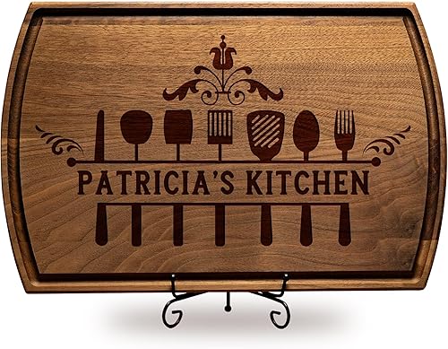 Tayfus Engraved Personalized Wood Cutting Boards - Serving Block Made For Great Custom Gifts - Best Christmas, Wedding, Anniversary, Bridal Shower,