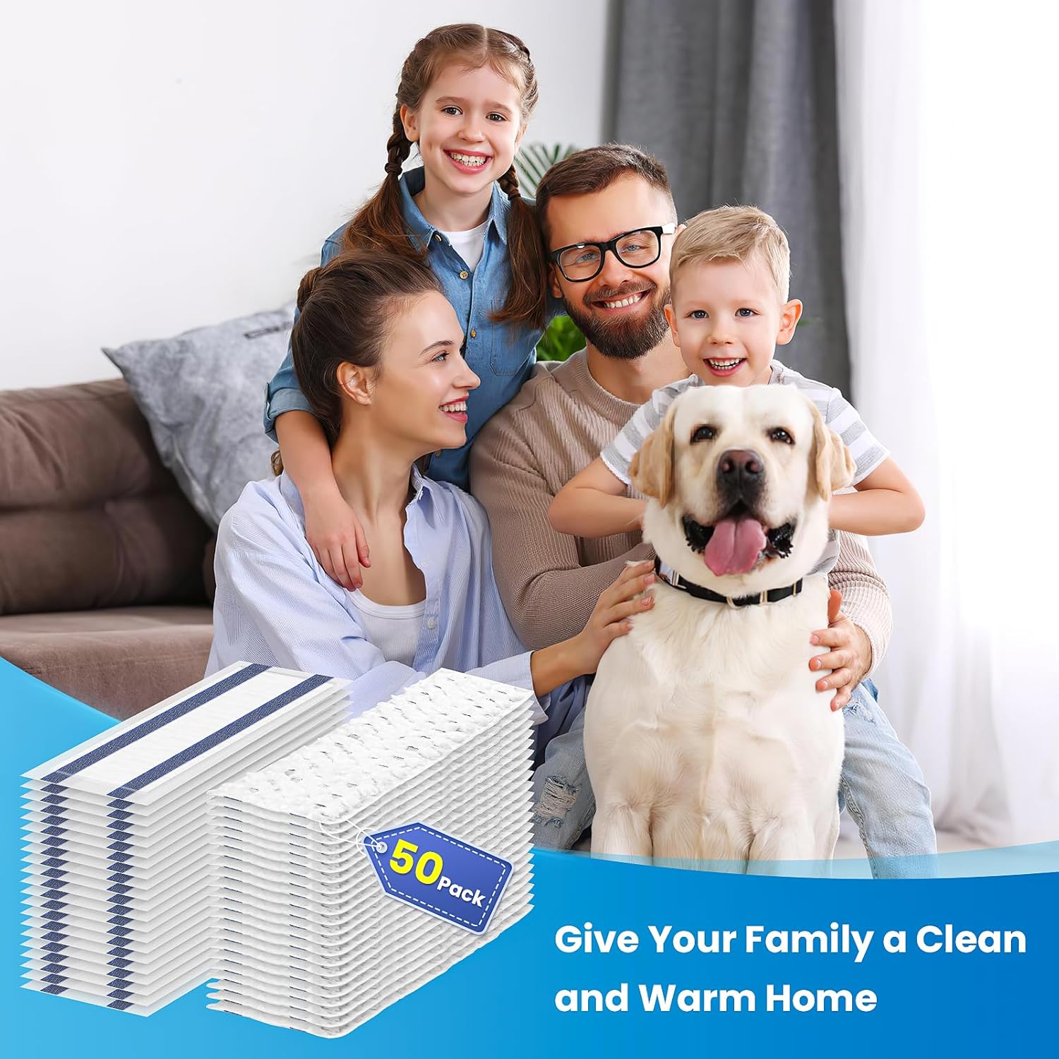50 Pack Disposable Microfiber Cleaning Mop Pads for Bona Mop Series, Heavy Duty Disposable Sweeping Pad Replacement Refill