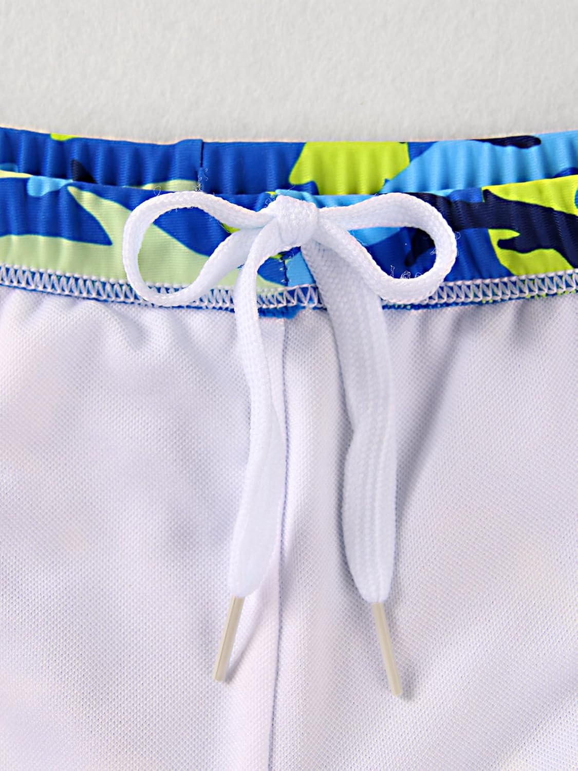 Kids Boys Shark 2 Pcs Swimsuits Short Sleeve Swim Shirts with Shorts Athletic Rash Guard