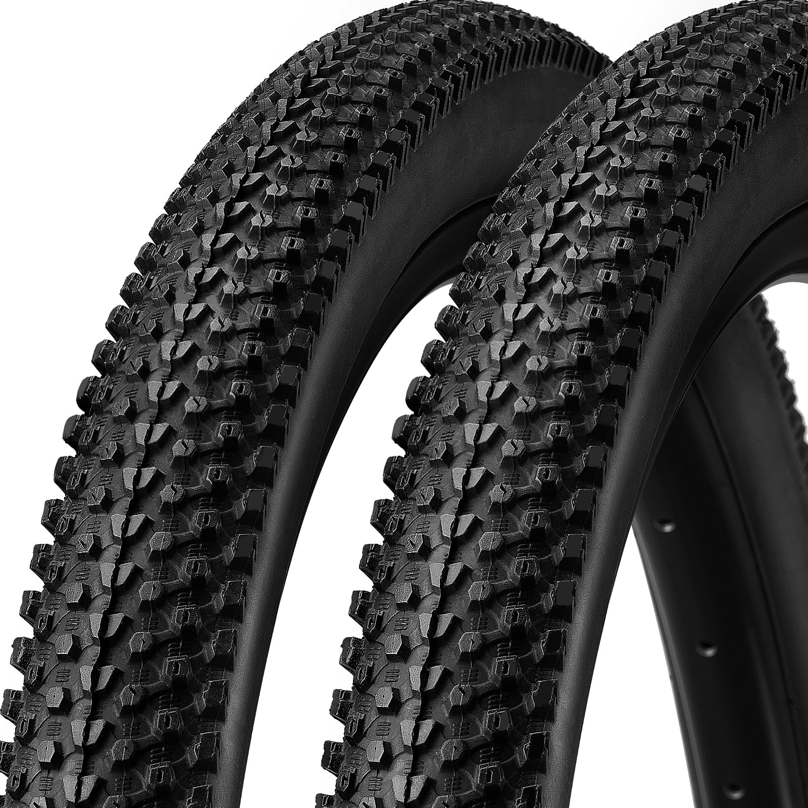 Mountain Bike Tires Set: 2-Pack 26x1.95 Folding Bicycle Tires with 2 Tire Levers (No Bike Tubes) High Traction Tire Tread for Strong Grip and Control
