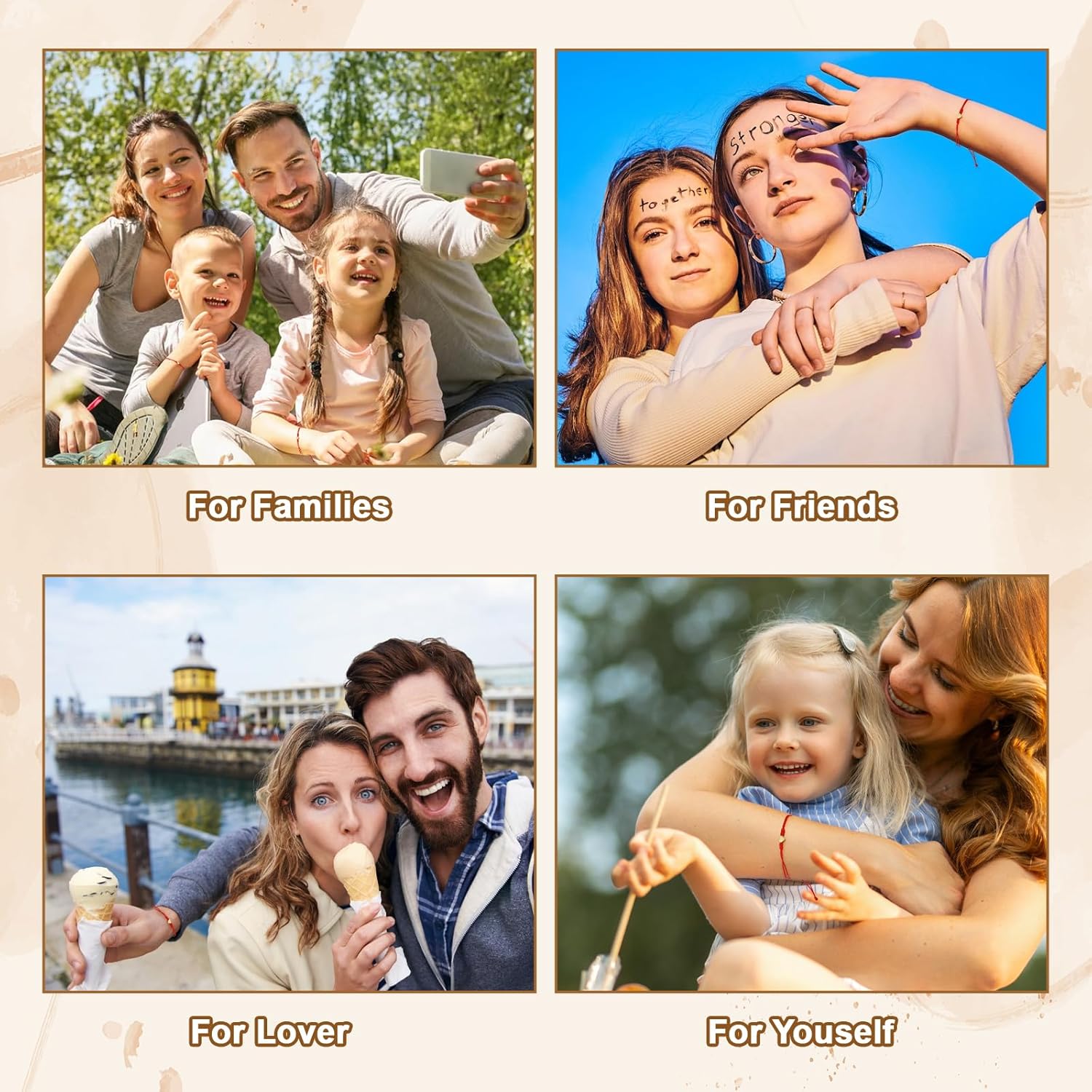 Red String Bracelet for Women, Matching Bracelets for Couples Mommy and Me, Father and Daughter Heart Jewelry for Protection as Christmas Gifts, Couple Best Friend Jewelry Bracelet - Image 6