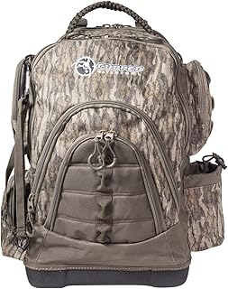 Hunting Backpack/Bag, Durable Duck Hunting Bag with Waist Belt & Waterproof Bottom, Mossy Oak Bottomland Camo - Cupped Waterfowl