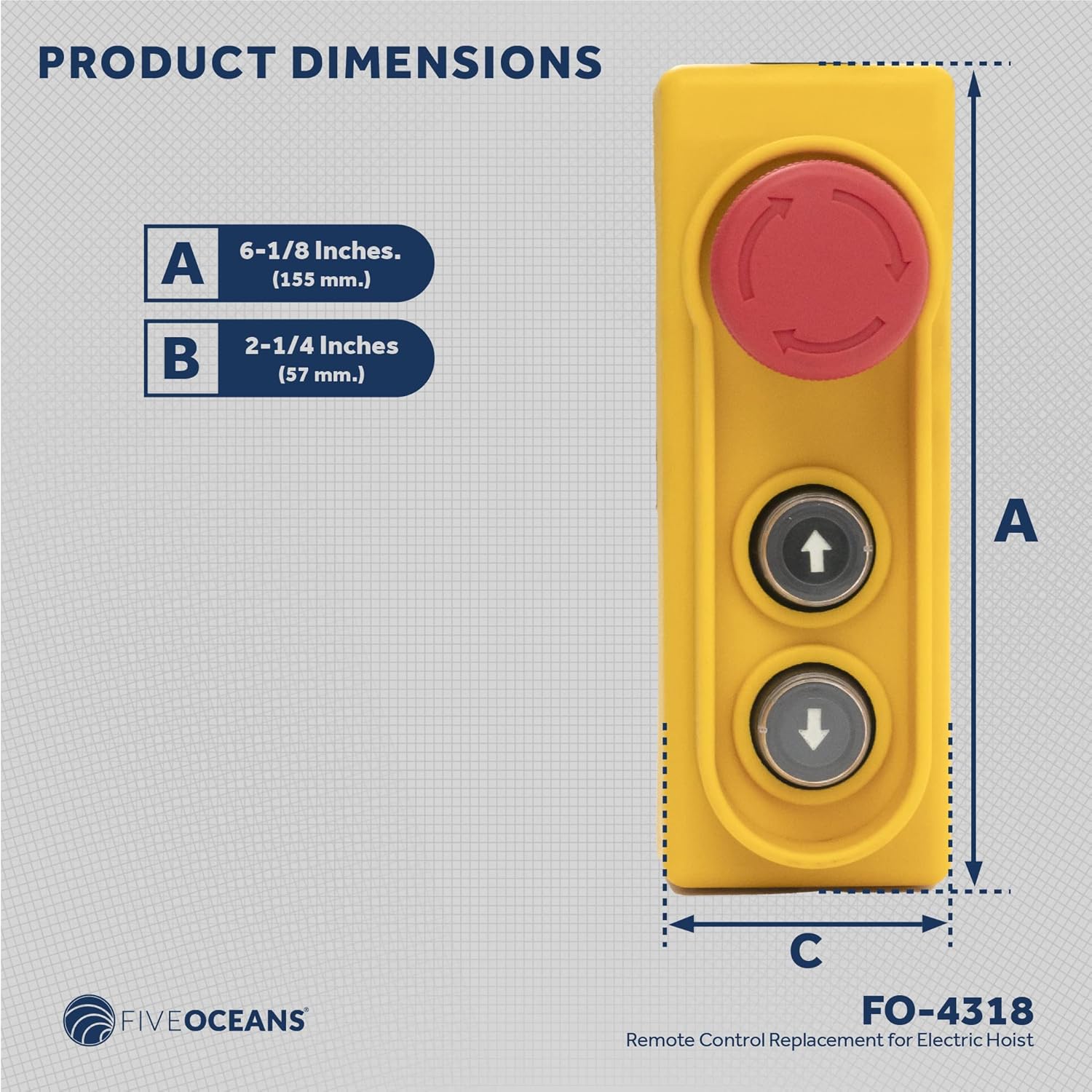 Blасk Frіdау - 70% оƒƒ Five Oceans FO4318 Replacement Remote Control for Overhead Electric Hoist Crane, 6FT