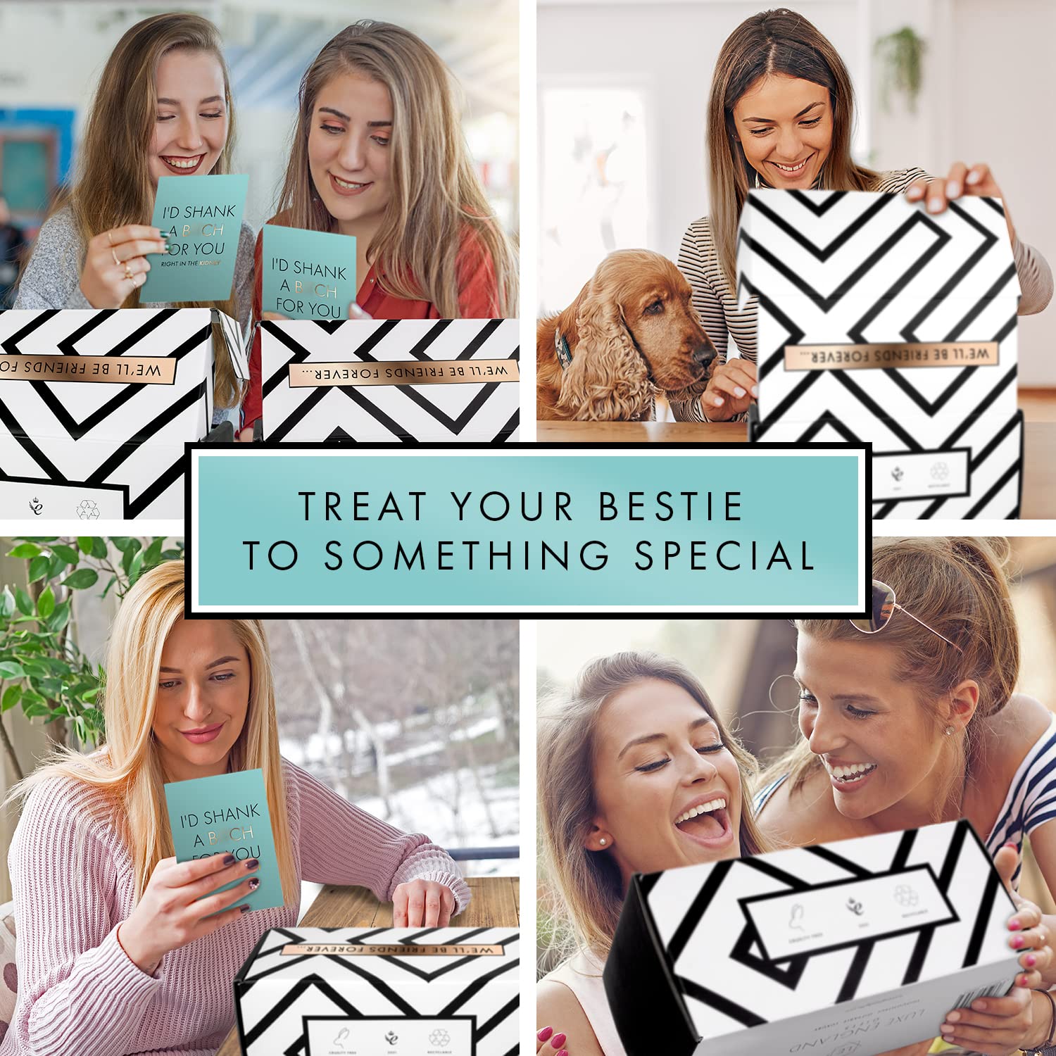 Luxe England Gifts Regalo divertente per le donne, confezione regalo unica e divertente, ideale come regalo di compleanno per la migliore amica, regalo divertente per amici, regalo dell'amicizia per