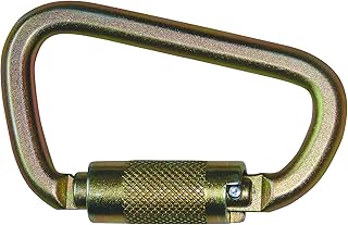 FallTech 8445 Steel Carabiner - Compact Twist Lock, 7/8
