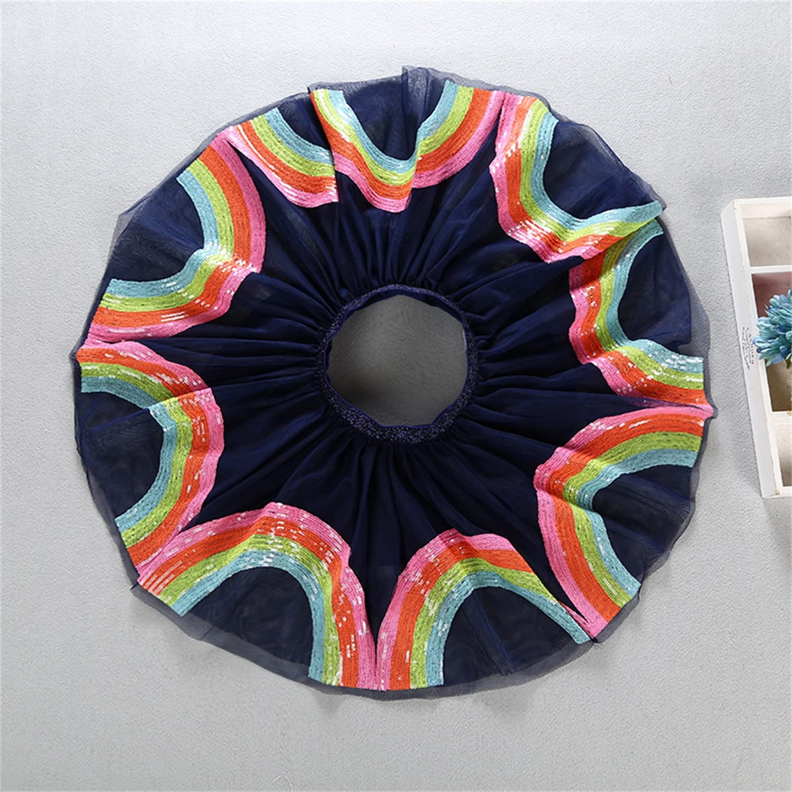 Girls Tulle Skirt Toddler Cartoon Tutu Skirt Toddler Kids Girls Ballet Dance Dress Casual (Dark Blue, 12-24 Months)