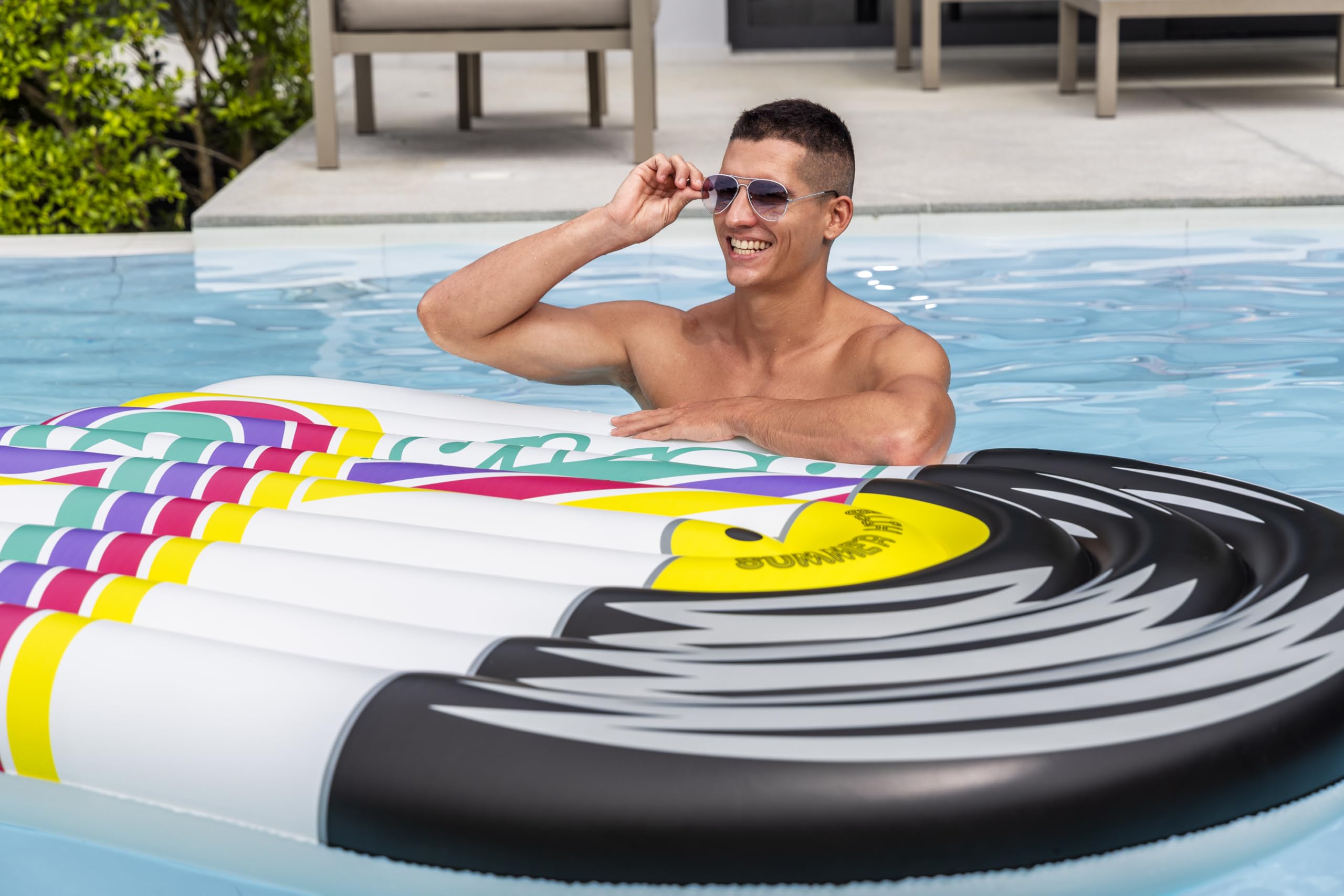 Bestway Flotador para Piscina Tipo Tumbona LP de 6'5" x 57"/1.96 m x 1.45 m
