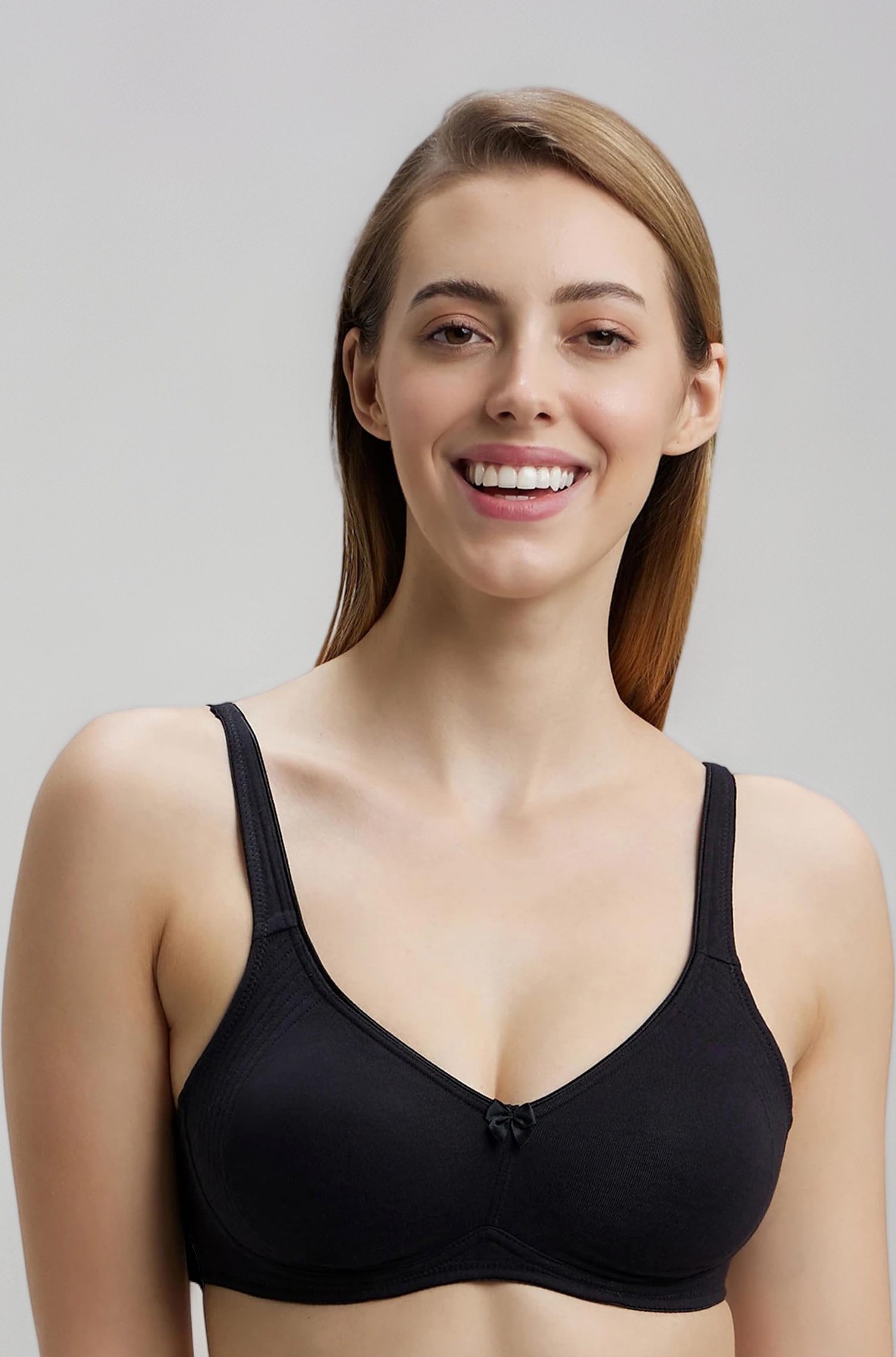 Jockey 1250 Women Super Combed Cotton Elastane Everyday Bra | Wirefree | Non Padded | Full Coverage with Contoured Shaper Panel | Fabric