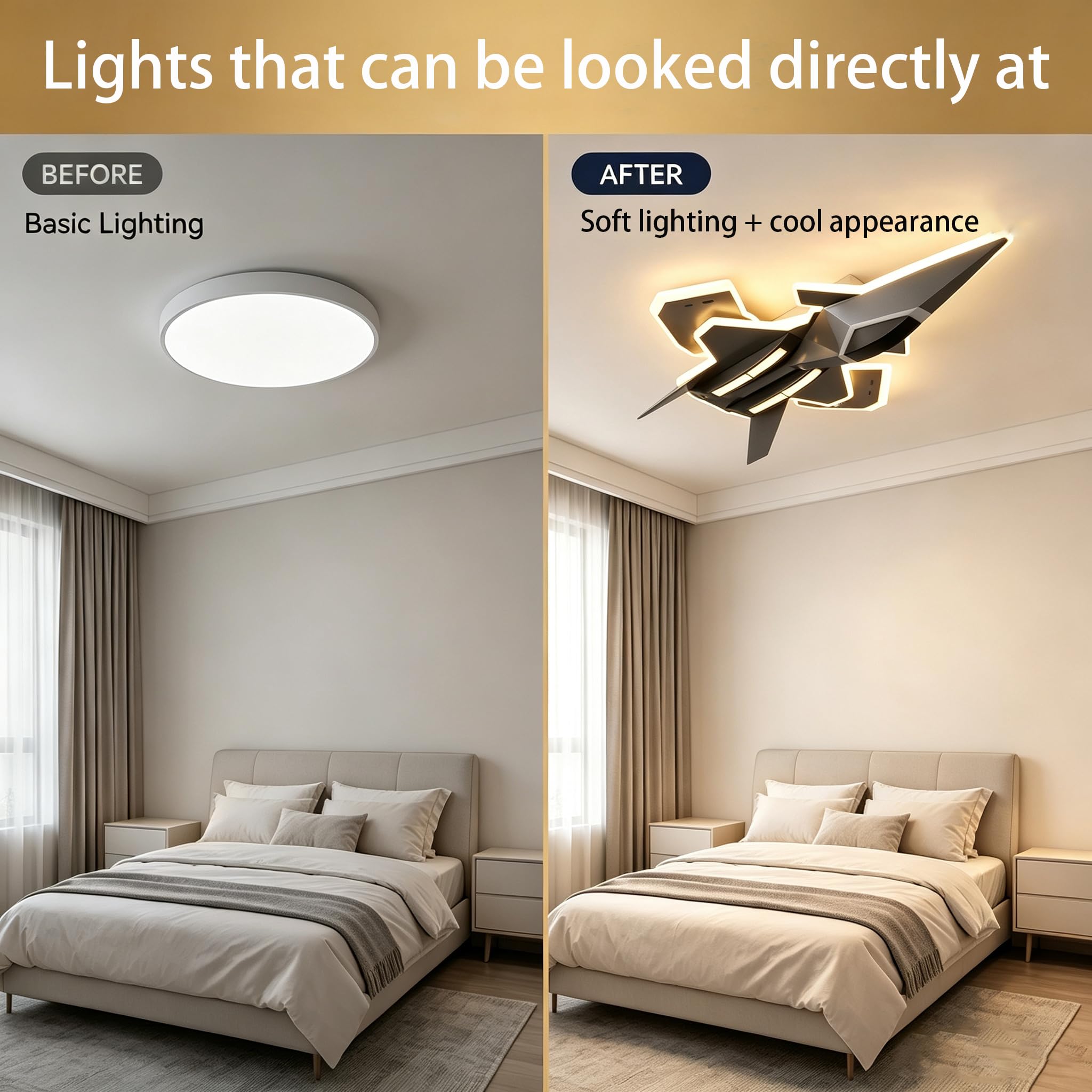 LáMpara De Techo De AvióN Transformadora, Luz Decorativa Led,