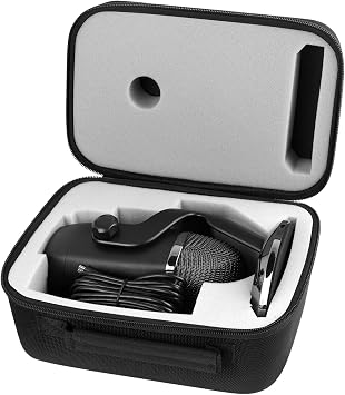 Comecase Travel Case Compatible with Blue Yeti/for Yeti Pro Microphones - Shock-Absorbent Hard Shell with Custom Foam Insert for Podcast, Streaming & Studio Gear Bag Only