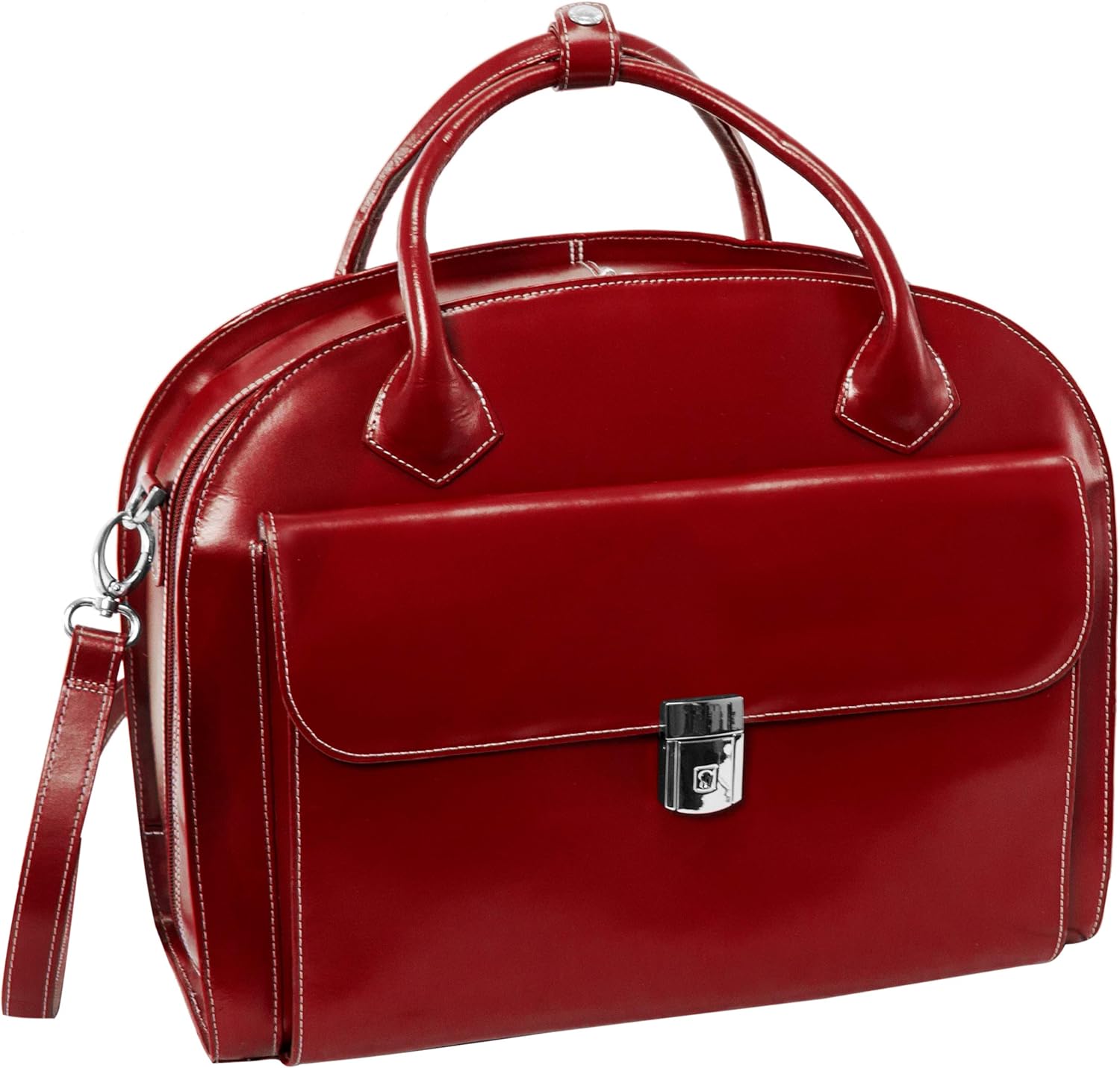 McKlein GLEN ELLYN15 Leather Detachable -Wheeled Ladies' Laptop/Computer & Tablet Business Briefcase Bag/Women's Rolling Overnight Travel Bag, Removable trolley case