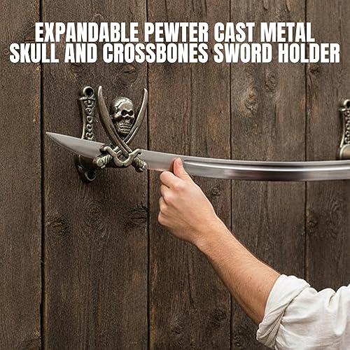 Miniatura 7 de Szco Supplies Colgador de espada ajustable estilo pirata de metal fundido de 2 pulgadas