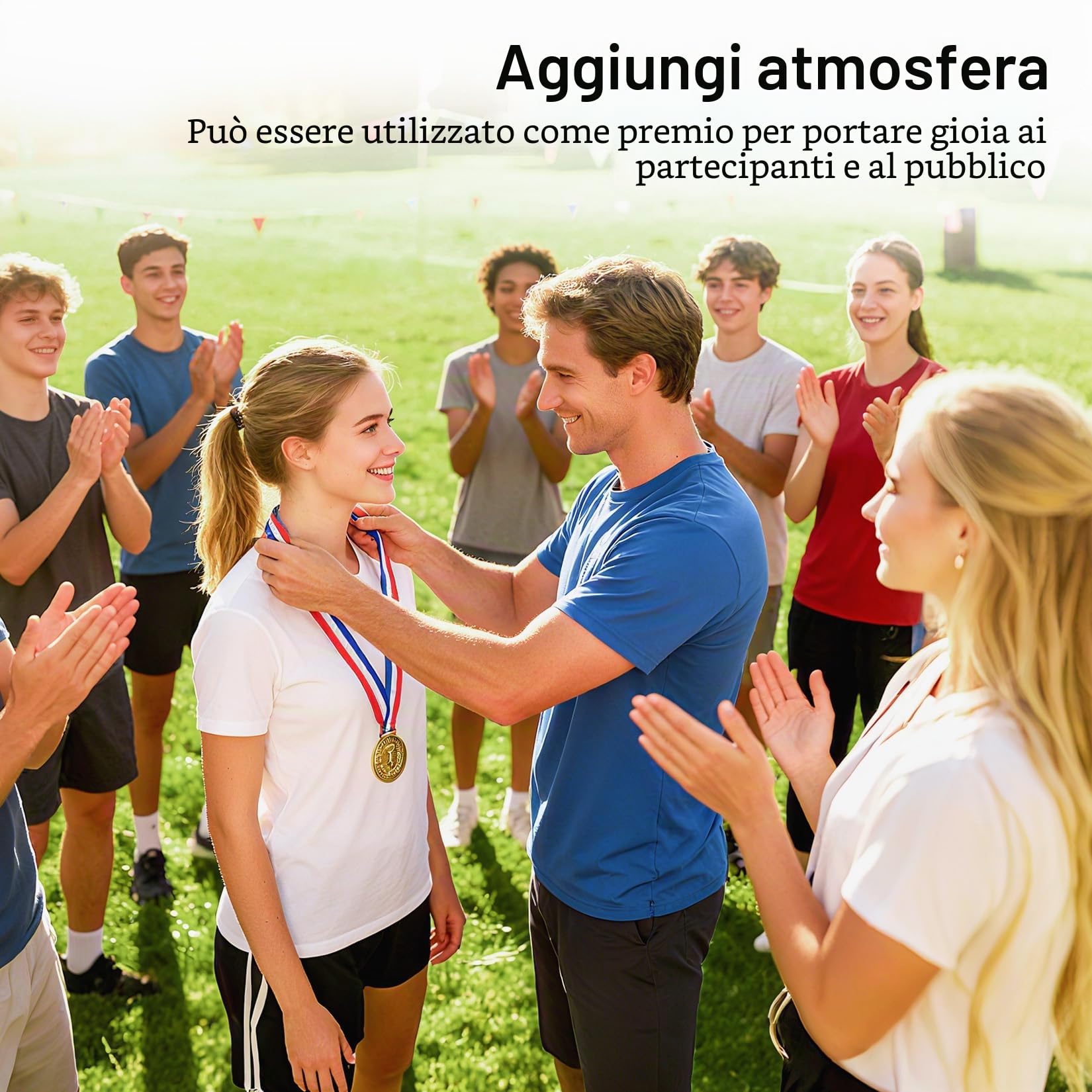 8 Pz Medaglie Bambini, Medaglie Premiazioni Personalizzate, Medaglia per Compleanni Bambini, Medaglia d'oro Vincitori per Sport, Scuola, Feste, Premi