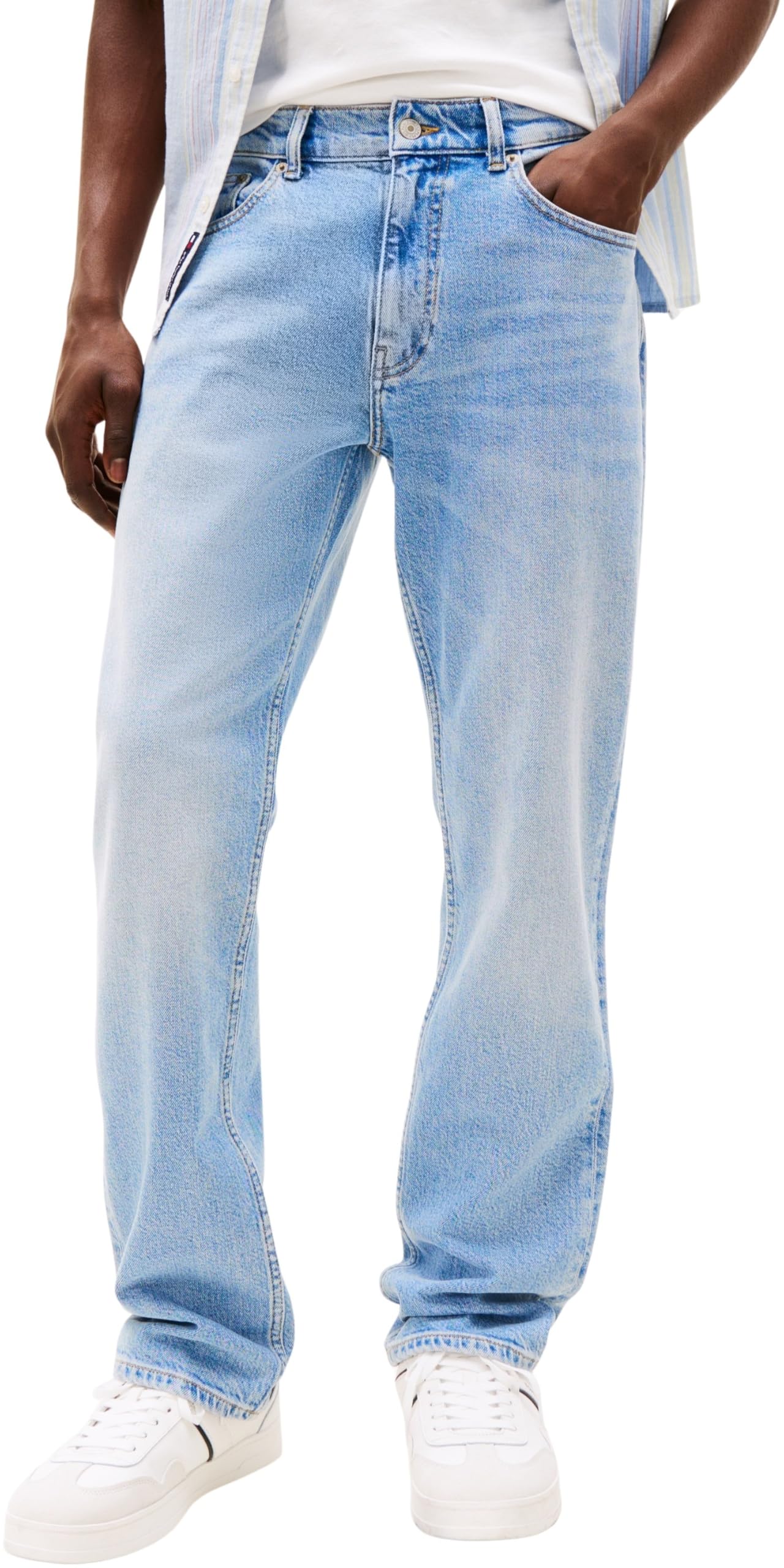 Tommy Jeans Mens Ryan Slim Bi0112 Dm0dm21024 Straight, Denim (Denim Light), 36W / 34L UK