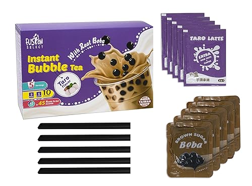 Vista 42 de Fusion Select Auténtico kit de té de burbujas extra rico (5 paquetes), bebida de té de burbujas, perlas de tapioca Boba, pajitas, sabores populares