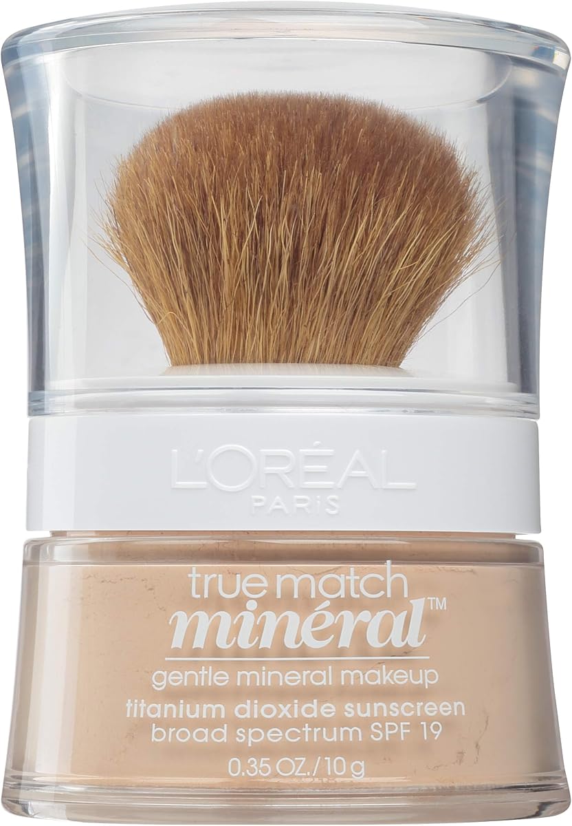 L'Oreal Paris True Match Base de maquillaje en polvo suelto mineral marfil claro, 0.35 onzas