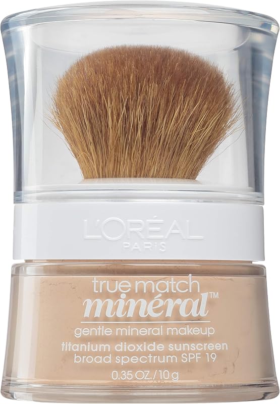 L'Oreal Paris True Match Base de maquillaje en polvo suelto mineral marfil claro, 0.35 onzas