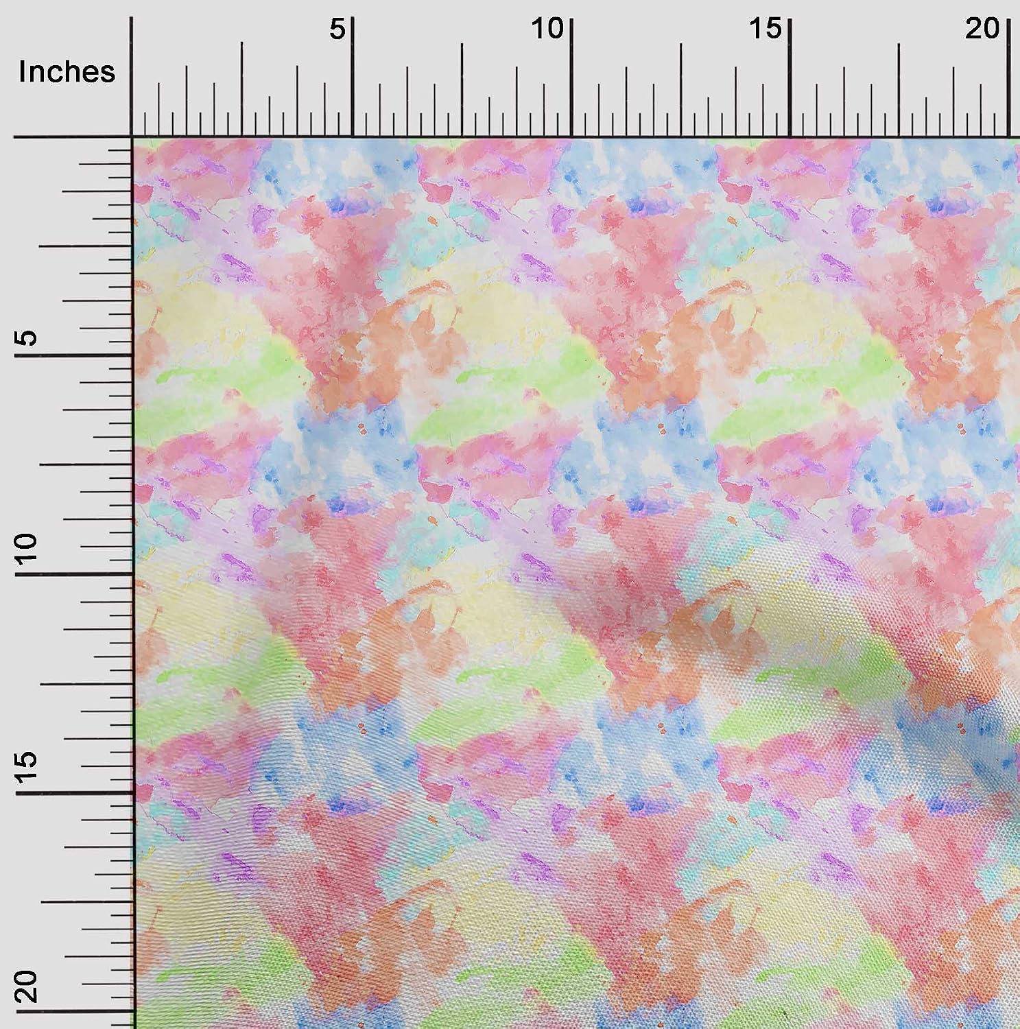 oneOone Cotton Flex Peach Fabric Tie Dye Sewing Craft Projects Fabric Prints By Yard 40 Inch Wide-XP