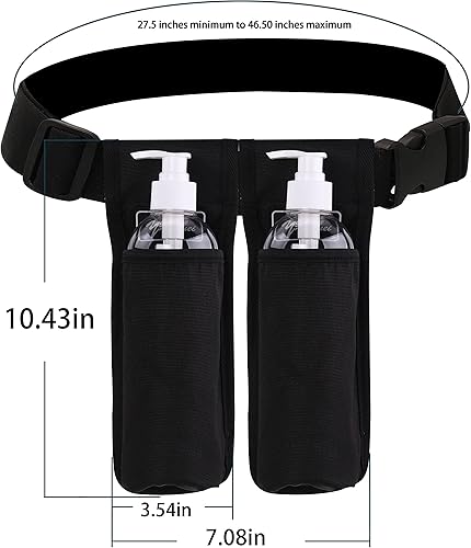 Miniatura 4 de Bolsa para botella de masaje, funda para terapeuta de masaje, funda para loción de masaje, funda de aceite para masaje (Db1KD-negro), Negro -