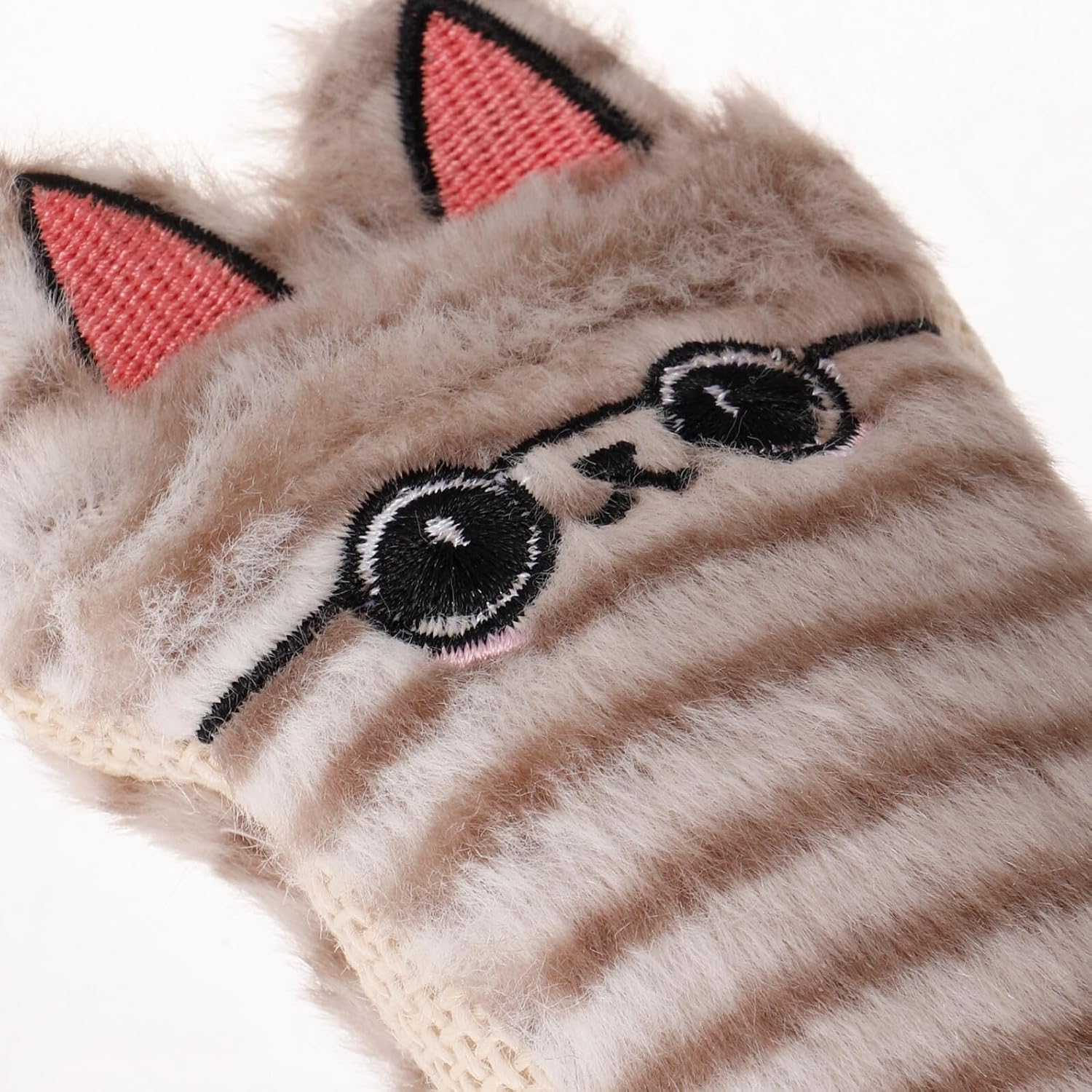 Catnip Stuffed Cat with Crinkle Paper Small Plush Interactive Molar Teething for Indoor Cats and Kittens