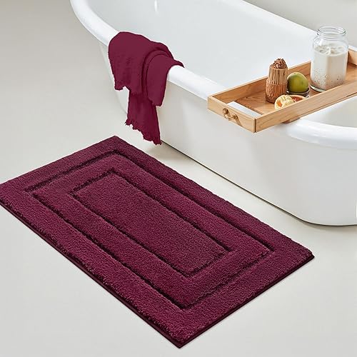 Miniatura 77 de GRANNY SAYS Alfombras de baño de microfibra antideslizantes, lavables, absorbentes de agua, tapetes de baño suaves para suelo de baño y ducha
