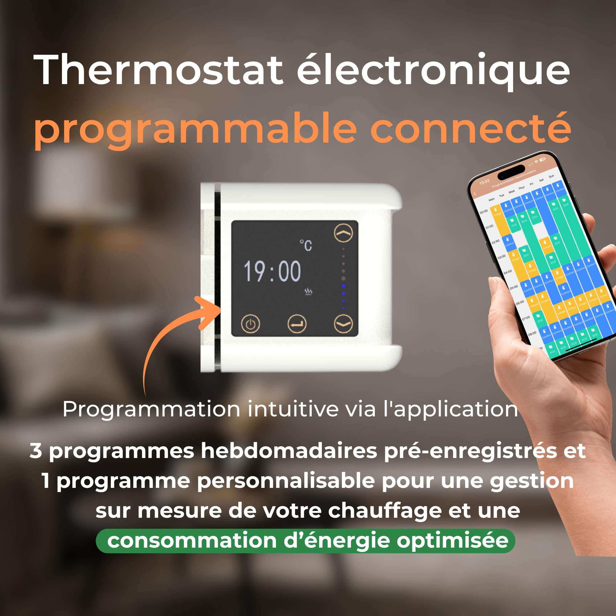 Aluminiowy grzejnik elektryczny bezwładnościowy suszarka ceramiczna podłączony WIFI 1500W Programowalny termostat Biały Cosyup Ulya 3 lata