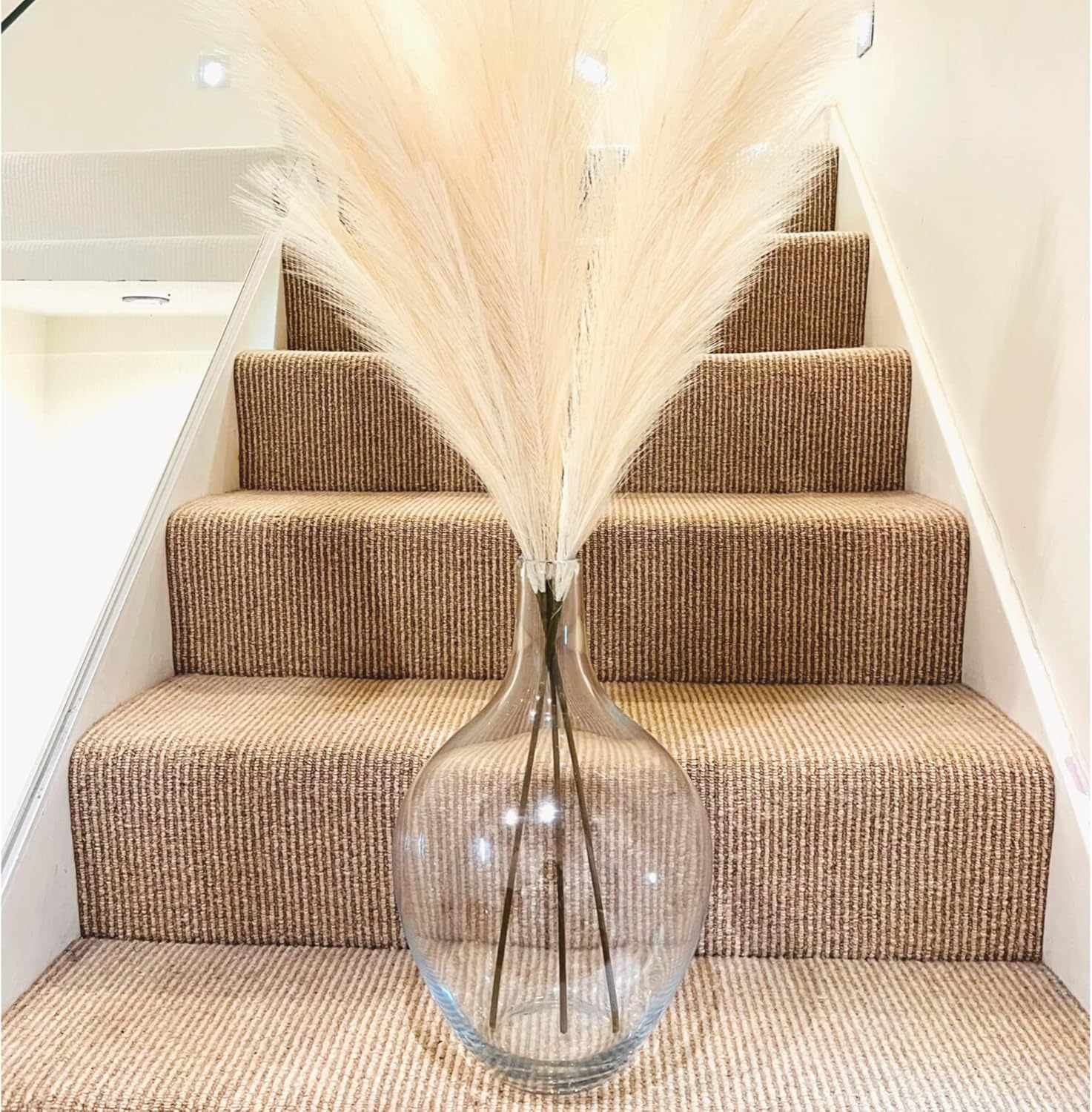 15" Tall, Large Glass Vase for Decor, Tall Floor Vase for