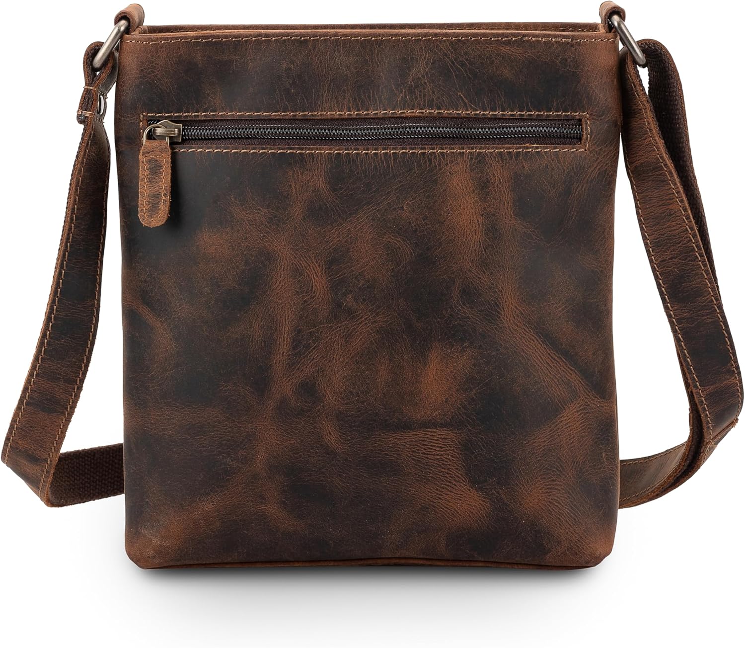 Genuine Leather Crossbody Shoulder Sling Bags for Women, Premium Hunter Leather Cross Body Bag Vintage Style Distressed Cross Over Travel Purse Handbag