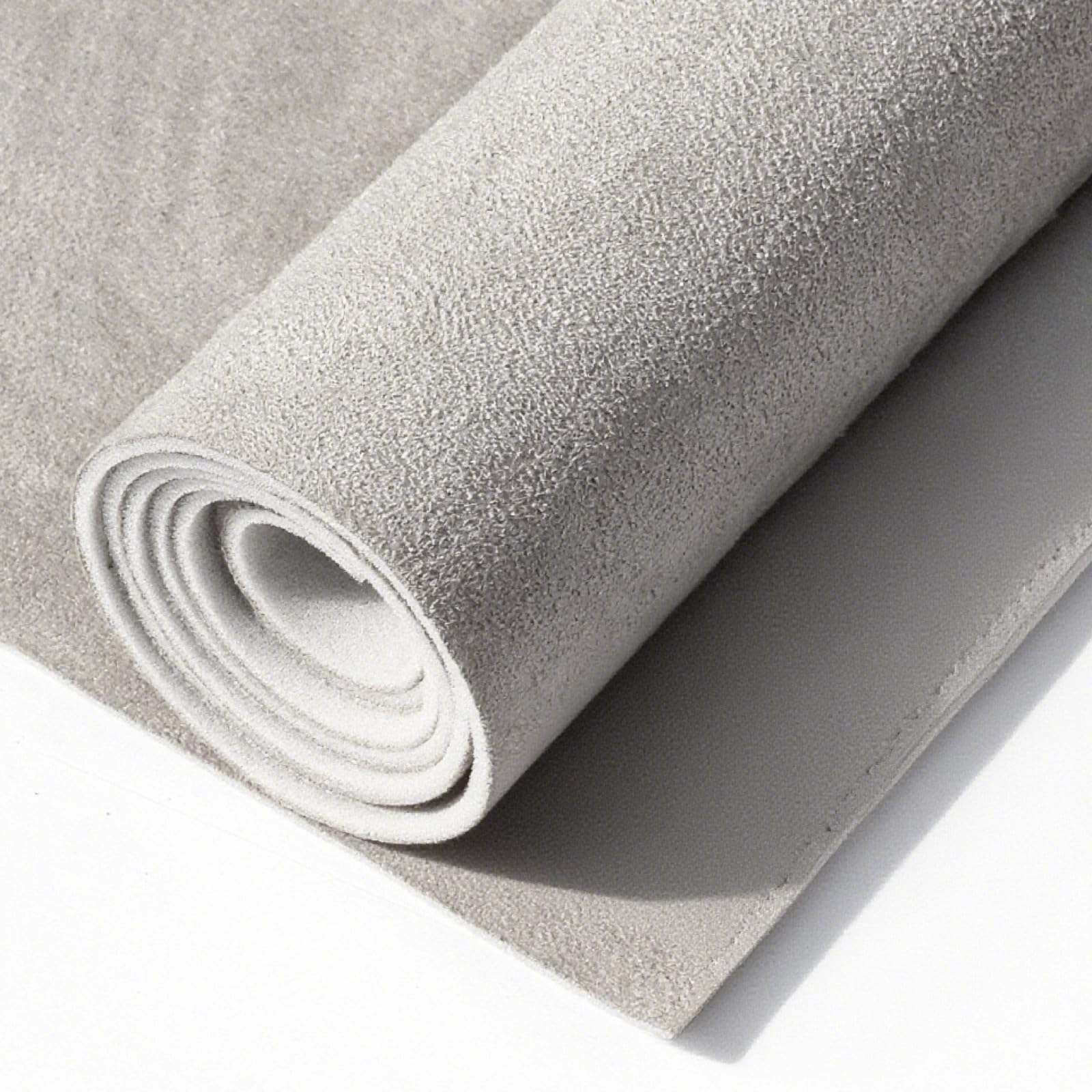 Hiksuky Suede Auto Headliner Fabric 98" L × 60" W with Foam Backing - Gray Interior Replacement Material for Car/Truck/SUV/RV Roof, Tube Packaging - Home Repair/DIY Headliner Material