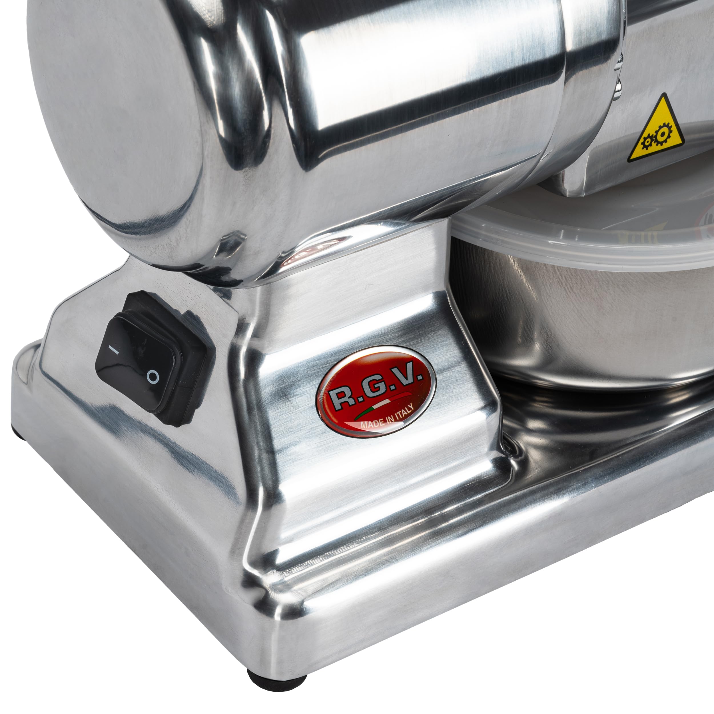 RGV Grattugia Maxi Essential - Grattugia Elettrica con Rullo in Acciaio Inox – Struttura in Alluminio, Bacinella in Acciaio, Rullo Estraibile Lavabile in Lavastoviglie